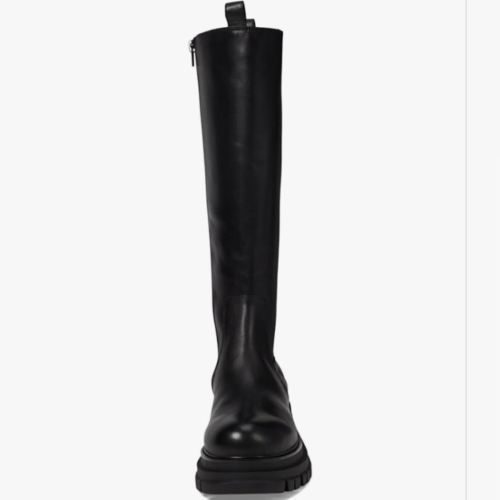 Steve Madden Women's Quinnie Fashion Lug Sole Knee Leather Boot NEW - Picture 3 of 16